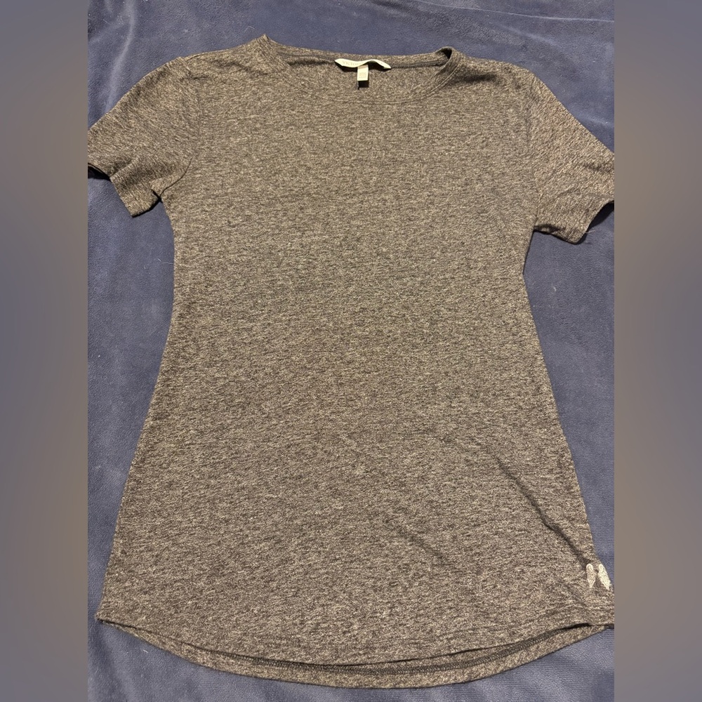 Victoria's Secret Gray Fitted Polo T-Shirt Short Sleeve